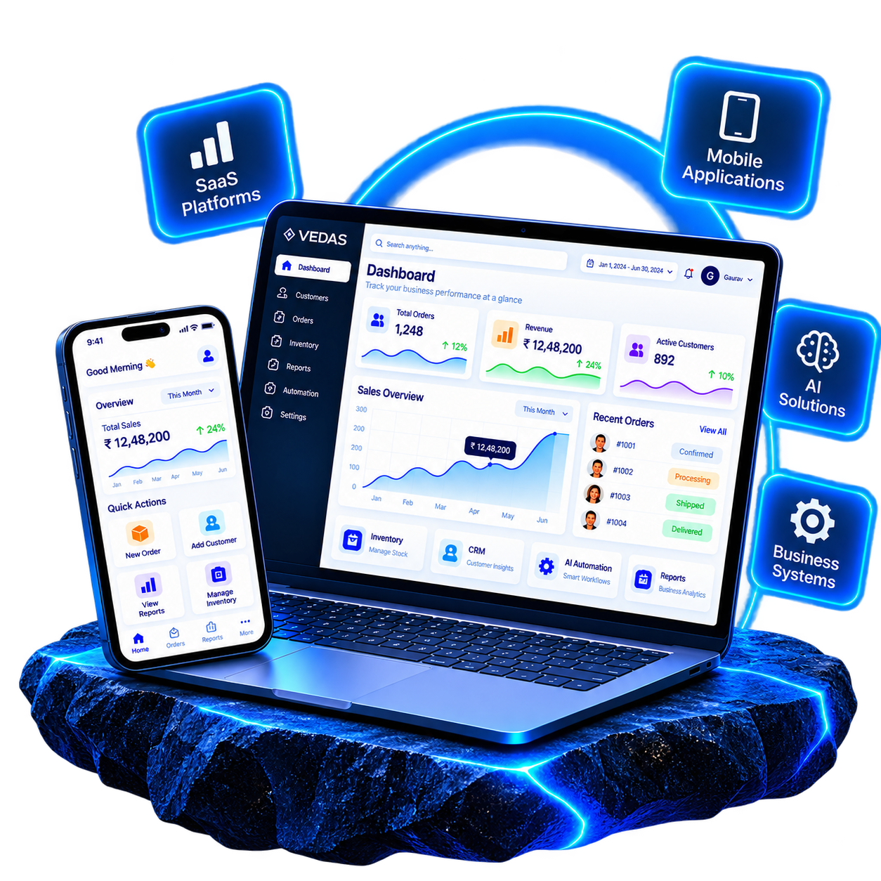 Vedas Codetech Platform Mockup